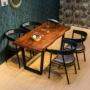 Bàn ăn và ghế retro của Mỹ kết hợp sáng tạo phong cách thủ công đồ nội thất nhà hàng sắt rèn nhà hàng gỗ rắn bàn cafe - Đồ gỗ ngoài trời bàn ghế sắt ngoài trời giá rẻ