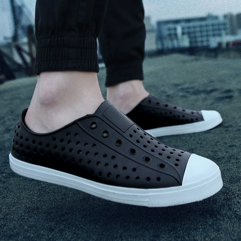 2019 sandal mới xu hướng giày nam Hàn Quốc giày nam mùa hè cá tính giày đế xuồng nam ngoài trời - Sandal