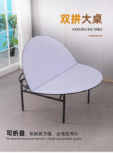 桌面椅歺桌吃饭桌拆叠桌子可收折叠圆桌餐桌家用圆形10人15大圆.