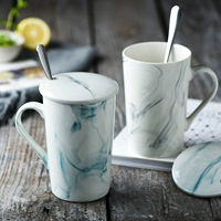 Скандинавская глина, мраморная кофейная чашка со стаканом для влюбленных