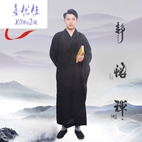 Mùa hè Hai Khánh Ju Shi phù hợp với Hai Qing Ma trang phục Phật giáo sẽ thiền phù hợp với màu đen mới S 36 - Trang phục dân tộc quan ao dan toc