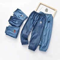 Летние детские тонкие штаны, детское хлопковое джинсовое средство от комаров для мальчиков, коллекция 2021, свободный крой