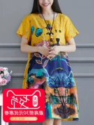 Bộ đếm chính hãng Váy cotton và vải lanh của Nu Nu Tang Tang 2019 mùa hè mới phù hợp với những chiếc váy bằng vải lanh dày cho nữ - Sản phẩm HOT