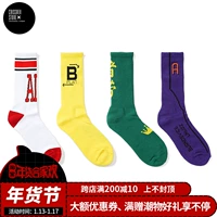 UHUZZ * BURNDEVICE 18AW Thiết bị đốt trong vớ thể thao trượt ván hip hop nam và nữ đôi vớ tất cổ cao