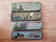 Коробка 文革 铁皮铅笔盒 文具盒 主席像 威虎山红灯记