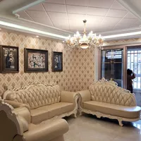 Sofa kết hợp sofa da châu Âu Căn hộ nhỏ đơn giản biệt thự sang trọng châu Âu hạng nhất da ba lớp nội thất gỗ nguyên khối - Nội thất văn phòng tủ văn phòng mini