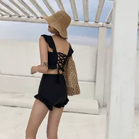 Lắc cùng bộ đồ bơi nữ gợi cảm mặc bikini khoe ngực nhỏ ôm eo cao che bụng là nữ sinh áo tắm mỏng - Bộ đồ bơi hai mảnh đồ bơi nữ 2 mảnh kín đáo