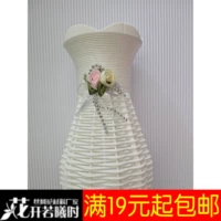 Mục vụ làm bằng tay nhỏ bình hoa giả lụa hoa lụa hoa lụa sắt rèn hoa mây - Vase / Bồn hoa & Kệ chậu hoa nhỏ