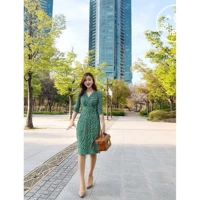 (Am) By Seowoo Corean покупки 2020 Summer Dress (Am) Greenbeen Midi Wrap