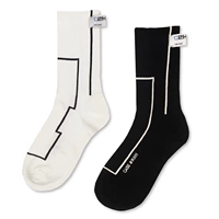 Lena Label Носки черно -белые носки для мужчин и женских уличных ветер -обработанные европейски