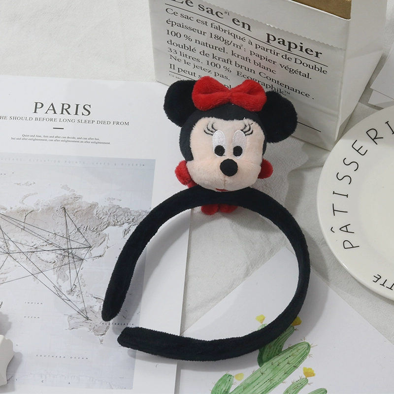 Phim hoạt hình Minnie headband rộng vành hoang dã ra sang trọng headband nữ rửa mặt dễ thương siêu dễ thương động vật Mũ nón năm mới - Phụ kiện tóc