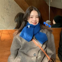 Брендовый удерживающий тепло демисезонный универсальный модный трикотажный шарф, в корейском стиле