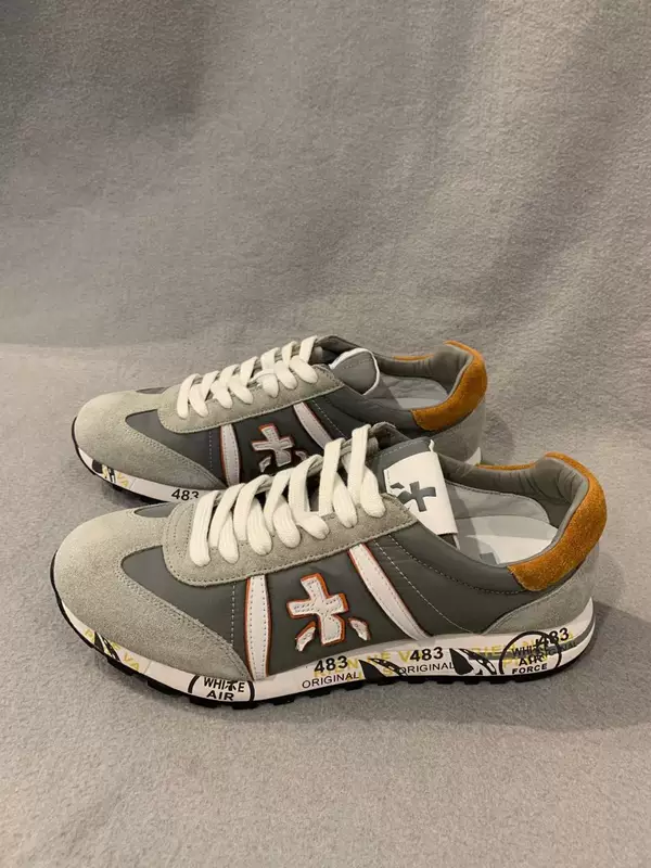 Спорт casual мужские новые замшевые туфли с заплатками весна-лето премиум класса Spot premiata/Primia 21