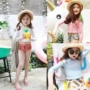 Áo tắm trẻ em Hàn Quốc chia đôi áo tắm dễ thương cho bé gái 1-3 tuổi bé gái 3-4 tuổi - Bộ đồ bơi của Kid đồ bơi cho bé 1 tuổi