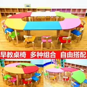 Bàn vẽ tay bàn ghế bàn ăn mẫu giáo bàn ghế gỗ rắn hình chữ nhật bàn đơn bàn đọc sách trẻ em - Phòng trẻ em / Bàn ghế
