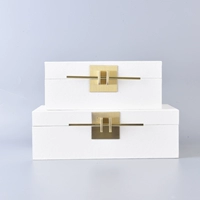 Белое украшение, металлическая полиуретановая коробка для хранения, коробочка для хранения для спальни, китайский стиль