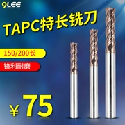 Phiên bản nâng cấp của dao phay thép vonfram 4 lưỡi được bọc thẳng thân thêm hợp kim cứng dài TAPC mở rộng công cụ cắt CNC bán nóng - Dụng cụ cắt