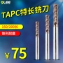 Phiên bản nâng cấp của dao phay thép vonfram 4 lưỡi được bọc thẳng thân thêm hợp kim cứng dài TAPC mở rộng công cụ cắt CNC bán nóng - Dụng cụ cắt lưỡi cắt sắt mini