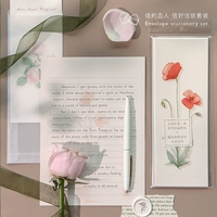 Верные любовники творческое соляное растение цветок маленький конверт буква бумага набор литературного романтического письма любовного письма. Примечание