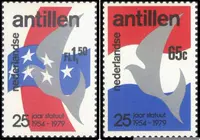 A436 Голландский Ansleus 1979 Нидерланды и Andersonian Flag Pigeon 2 Полные марки