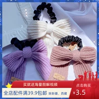 Хлопковая кукла, шарф, трикотажная демисезонная заколка для волос с бантиком, плетеная резинка для волос, популярно в интернете