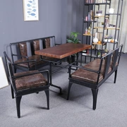 Nước Mỹ rèn sắt phòng khách kết hợp sofa retro nhà hàng cũ bàn ăn và ghế kết hợp nhà máy sản xuất đồ nội thất trực tiếp - Đồ gỗ ngoài trời
