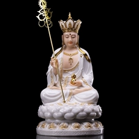 Камень резьба Хан Байю король тибетской статуи Бодхисаттвы для Будды для процесса Будды из золотой нефритовой матери -в трех