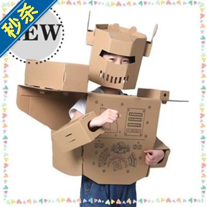Robot áo giáp có thể đeo được r mô hình con người d16iy ngành sản xuất thùng carton đạo cụ sân khấu mẫu giáo sáng tạo - Đồ chơi robot / Transformer / Puppet cho trẻ em