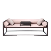 Bộ bàn ghế sofa vải tân cổ điển hiện đại tối giản mới Trung Quốc La Hán Giường gỗ rắn kết hợp phòng khách - Nhà cung cấp đồ nội thất