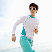 Đồ bơi nam dài tay Bãi biển Đồ bơi Surf Quần áo Spa Kỳ nghỉ Đồ bơi Beachwear Kem chống nắng Nhanh khô - Nam bơi đầm