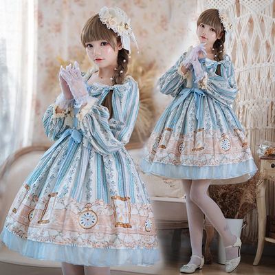 taobao agent Genuine children's small princess costume girl's teenage, dress, Lolita style