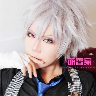 taobao agent His Royal Highness of Mengxiang Family Song Pavilion Kurosaki Lan Wan Short Hair Short Hair Cosplay Wig