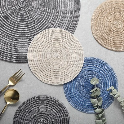 Placemat thread round table mat insulation pad coaster bowl