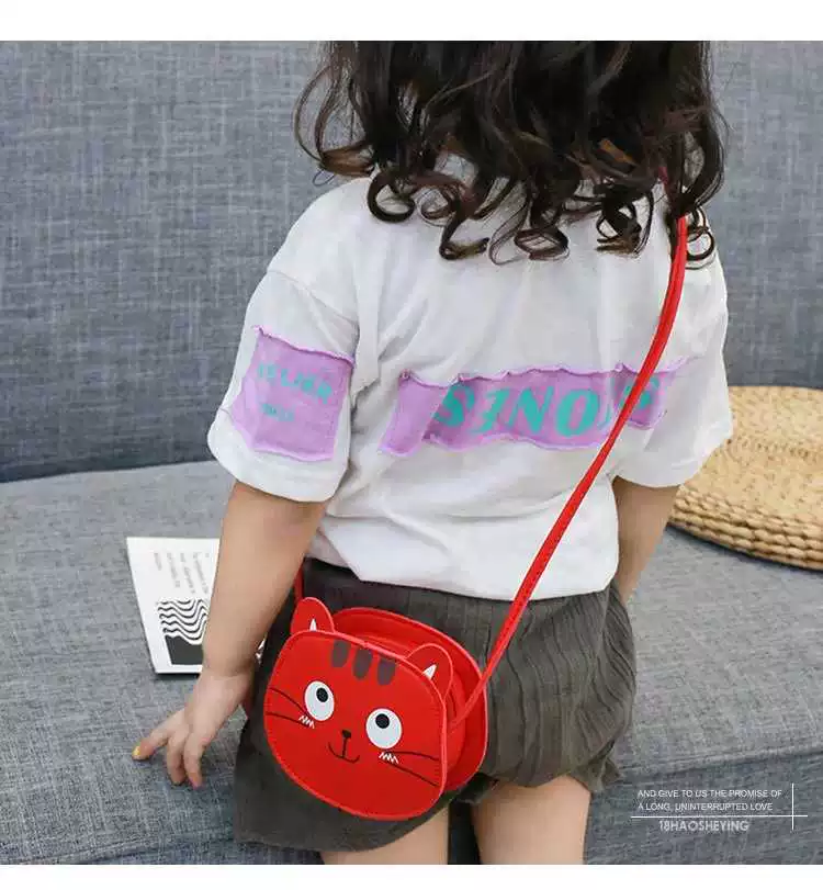 Túi đeo chéo một vai cho trẻ em phong cách nóng bỏng xuyên biên giới Phim hoạt hình Hàn Quốc dễ thương in động vật loạt túi tiền xu Túi nhỏ - Túi bé / Ba lô / Hành lý