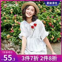 Bà bầu màu áo bà bầu mùa hè áo bà bầu mới phiên bản Hàn Quốc áo thun ngắn tay nữ - Áo thai sản đầm bầu thiết kế