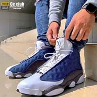 Air Jordan 13 Flint AJ13 Белый синий, белый, синий, синий, серый мужской баскетбол обувь 414571-404