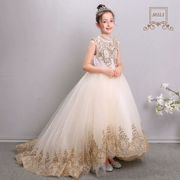 Trẻ em váy công chúa váy cô gái mới chủ nhỏ pettiskirt hoa cô gái piano trang phục catwalk váy cưới - Váy trẻ em