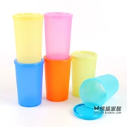 Tupperware mini QQ water cup chống rò rỉ mẫu giáo trẻ em đi kèm với cốc chà nhám dễ dàng mang theo - Tách