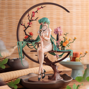 Минифигурка Shaohua Hatsune 25 см, детальная скульптура с цветочной подставкой