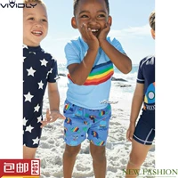 Áo tắm chống nắng cho trẻ em NEXT 2019 mùa hè bé trai bé màu xanh cầu vồng quần áo chống nắng bãi biển (tháng 7-7 tuổi) - Đồ bơi trẻ em quần áo trẻ em hàn quốc