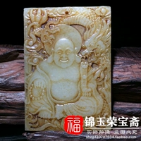 Династии Мин и Цин продают старые ингредиенты Hetian Jade [статуя Будды] подлинная ветерана -шей
