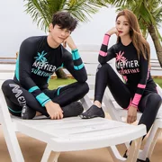 Cặp đôi áo ba lỗ dài tay áo tắm bảo thủ che bụng là bong bóng mỏng mùa xuân nóng ấm mới áo tắm Hàn Quốc mùa thu đông - Vài đồ bơi