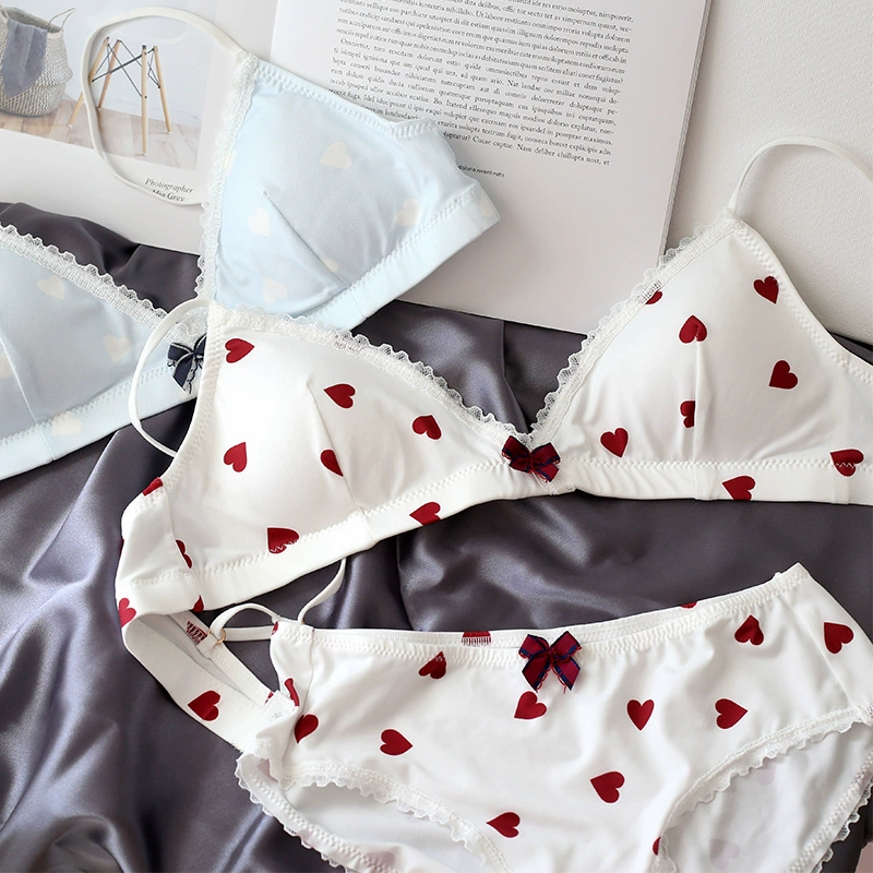 Strawberry Pie Girl underwear Sweet Art Sữa Silk Bra Quần lót Áo ngực Nhật Bản tươi - Bộ đồ lót
