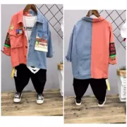 Quần áo trẻ em mùa thu 2019 bé trai mới khâu áo khoác rộng Hàn Quốc áo khoác thời trang giản dị cho trẻ em quần áo denim 900 - Áo khoác