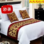 Giường trên giường với các tập tin Châu Âu giường ngủ bảng cờ giường cờ đuôi sản phẩm khách sạn khách k khách bảo tàng khăn đuôi khách sạn - Trải giường