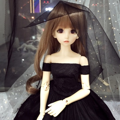 taobao agent [Free shipping] BJD doll wedding dress 4 points black dress dark night angel