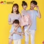 Dâu tây bí ngô cha mẹ mùa hè đầy đủ gia đình phiên bản Hàn Quốc của ba gia đình chân dung trang phục cha và con trai Áo thun mẹ đầm ren - Trang phục dành cho cha mẹ và con shop trẻ em
