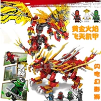 Leduo 76012 Phantom Ninja Lightning Lion Flying Flame Dragon Boys совместимы с Lego Battle Toys