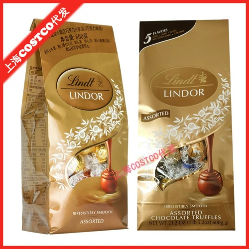 Costco приобретает Lint Lindor Swiss Lotus Chocolate Soft Heart Ball 600G Milk Black Wedding Sedage Sugar