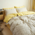 Nhật Bản- phong cách đơn giản hiện đại sọc bốn mảnh bông giường tấm, ba mảnh giường 4 mảnh quilt cover Bộ đồ giường bốn mảnh